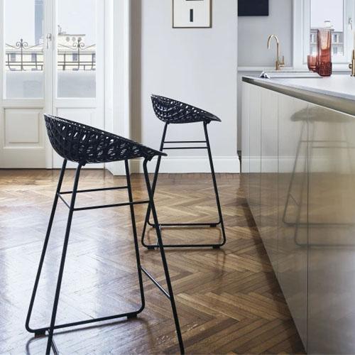 Smatrik Outdoor Stool Kitchen Height by Tokujin Yoshioka for Kartell Black Black Amusespot Unique products by Kartell for Kitchen Home Decor Barware Living and Spa products Award winning international...