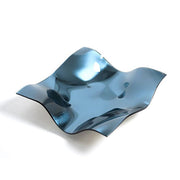 IZDATGLAZ Monochromatic Glass Square Centerpiece by Orfeo Quagliata Artwork Orfeo Quagliata Small Sapphire Blue 