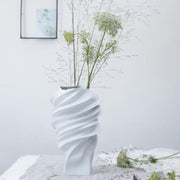 Squall Vase, White Glazed by Cedric Ragot for Rosenthal Vases, Bowls, & Objects Rosenthal 
