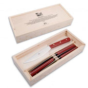No. 631 Valdichiana Steak Knives with Red Lucite Handles, Set of 4 by Berti Steak Knife Berti 