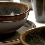 Surface Stoneware Deep Plate, Indi Grey, 8.2", Set of 4 by Sergio Herman for Serax Dinnerware Serax 