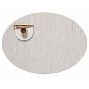 Chilewich: Bamboo Woven Vinyl Placemats, Set of 4 Placemat Chilewich Oval 14" x 19.25" Coconut 
