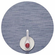 Chilewich: Bamboo Woven Vinyl Placemats, Set of 4 Placemat Chilewich Round 15" Dia. Rain 