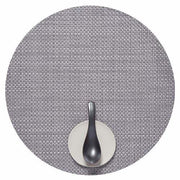 Chilewich: Basketweave Woven Vinyl Placemats Sets of 4 & Runners Placemat Chilewich Round 15" dia. Shadow 