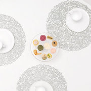 Petal Pressed Round Vinyl Placemats by Chilewich Set of 4 Placemat Chilewich 
