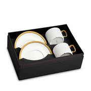 Soie Tressee Gold Tea Cup & Saucer, Set of 2 by L'Objet Dinnerware L'Objet 