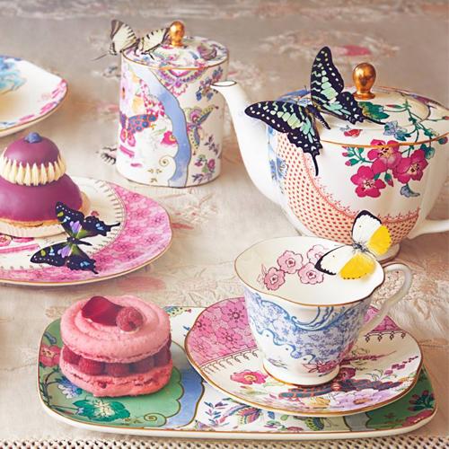 Butterfly Bloom Sandwich Tray, 10" by Wedgwood Amusespot Unique