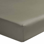 Teophile Solid Color Organic Sateen Fitted Sheet by Alexandre Turpault Bedding Alexandre Turpault Twin Khaki 
