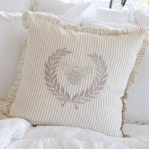 Crown Linen Designs Bumble Bee Throw Pillow - Thumbnail 5