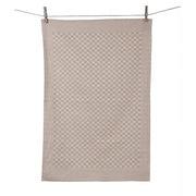 Traditional Checked Dish Towel, set of 2 by Tissage de L’Ouest Dish Towel Tissage de L'Ouest Taupe 