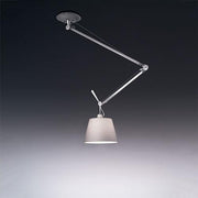 Tolomeo Off-Center Shade Suspension Lamp by Michele de Lucchi for Artemide Lighting Artemide 12" Silver Fiber 