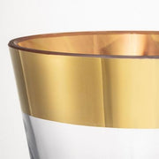 Love 10.6" Gold Vase by Rony Plesl for Ruckl Glassware Ruckl 