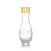 Love 12.4" Gold Vase by Rony Plesl for Ruckl Glassware Ruckl 
