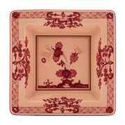 Oriente Italiano Vermiglio Small Squared Vide Poche, 7" by Gio Ponti for Richard Ginori Plate Richard Ginori 