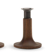 Candleholder by Valerie Chomarat for When Objects Work Candleholder When Objects Work 4.7" h.; 3.5" base with 1.1" holder Walnut Wood/Bronze 
