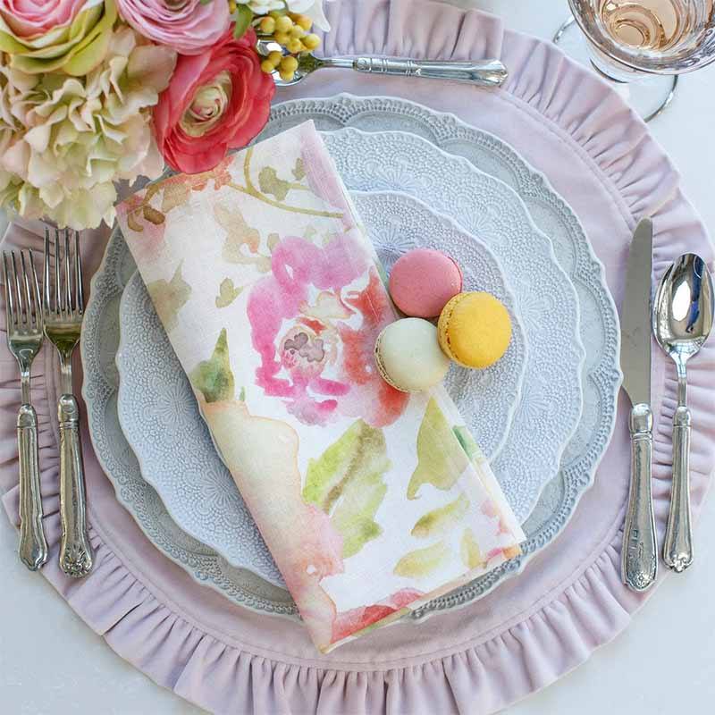 Floral Watercolor Linen Napkin by Crown Linen Designs - Default Title  Amusespot - Unique products by Crown Linen Designs unique products for  Kitchen, Home Décor…