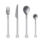 Ring 24 Piece Flatware Set and Flatware Stand by Mark Braun for Mono Germany Flatware Mono GmbH White 