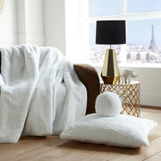 Faux Fur 55" Floor Pillows by Evelyne Prelonge Paris Pillow Evelyne Prelonge White 