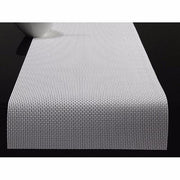 Chilewich: Basketweave Woven Vinyl Placemats Sets of 4 & Runners Placemat Chilewich Runner 14" x 72" White BW 