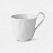 White Fluted Half Lace High Handle Mug by Royal Copenhagen Dinnerware Royal Copenhagen 