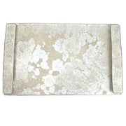Borealis White with Platinum Handled Tray, 20.5" by Michael Wainwright Platter Michael Wainwright 
