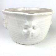 Viso Faces White Bowl, 6.5" x 3.75" by Michael Wainwright Bowls Michael Wainwright 