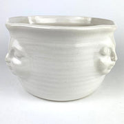 Viso Faces White Bowl, 6.5" x 3.75" by Michael Wainwright Bowls Michael Wainwright 