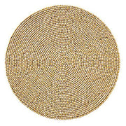 Wood Bead Round Placemat, Natural, set of 4 by Kim Seybert Placemat Kim Seybert 