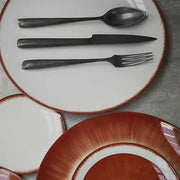 Zoë Stainless Steel Anthracite 24 Piece Place Setting by Ann Demeulemeester for Serax Flatware Serax 